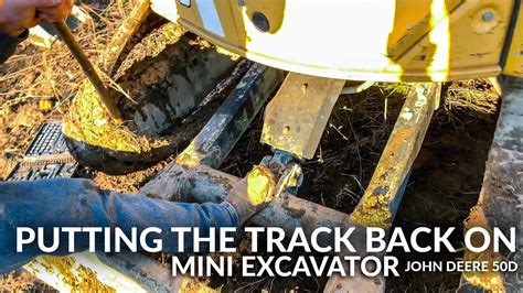 how to get the track back on a mini excavator|tracks for mini excavators.